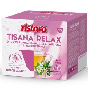 Capsule Ceai de plante Relax (floarea pasiunii, musetel)  compatibil Dolce Gusto